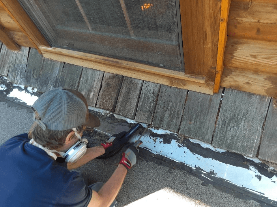 michiana wildlife team sealing window trim on wooden exterior michiana wildlife team sealing window trim on wooden exterior